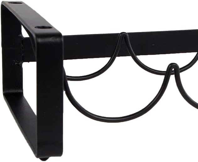 Novaliv Flaschenregal für 8 Flaschen Weinregal stapelbar Metall Schwarz 11x40x20 Weinflaschenregal W