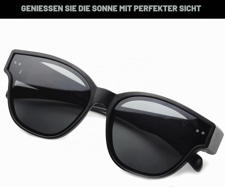 CREYESTAL Polarisiert Überzieh Sonnenbrille mit Antireflex, Überbrille Sonnenbrille für Brillenträge