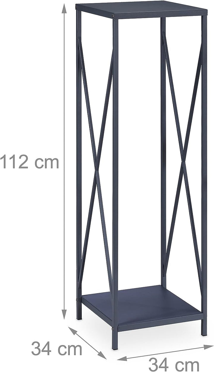 Relaxdays Kaminholzregal, Metall, HxBxT: 112x34x34 cm, Brennholzregal innen, für Feuerholz, Stapelho