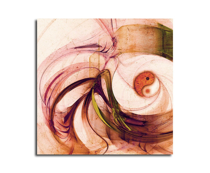 Paul Sinus Art Yin und Yan - Abstrakt324_60x60cm Bild auf Leinwand Energie Gleichgewicht Abstraktes