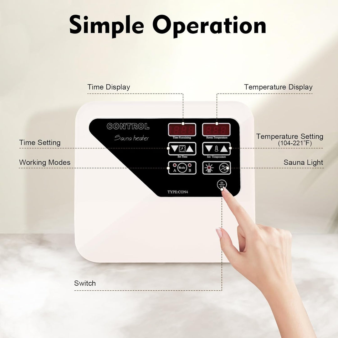 3-9 KW 40-105℃ Saunaofen Saunasteuergerät, Multifunktional Sauna External Controller, für Saunakabin
