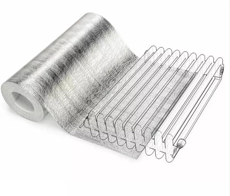 Selbstklebende Heizkörper Reflexionsfolie 3mm x 1m x 5m | mehr Wärme im Raum, weniger Heizkosten, bi