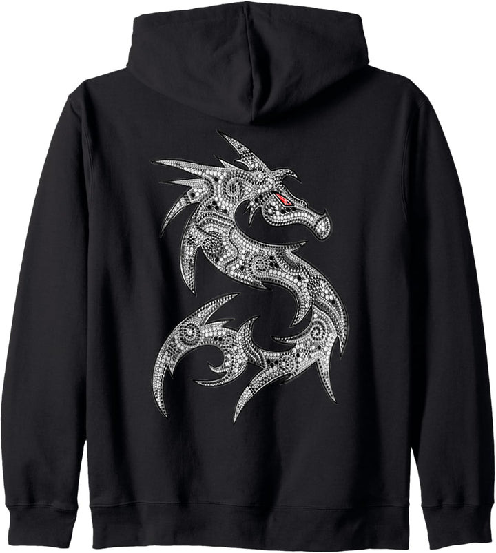 FANTASY DRAGON - dot painting art 2 - Fan Fun Kapuzenjacke