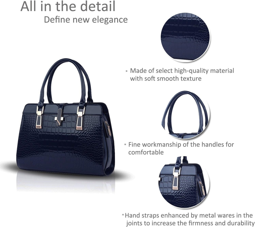 Nicole&Doris Damen Handtaschen neue Umhängetasche Lackleder Shell schultertasche Henkeltaschen Tasch