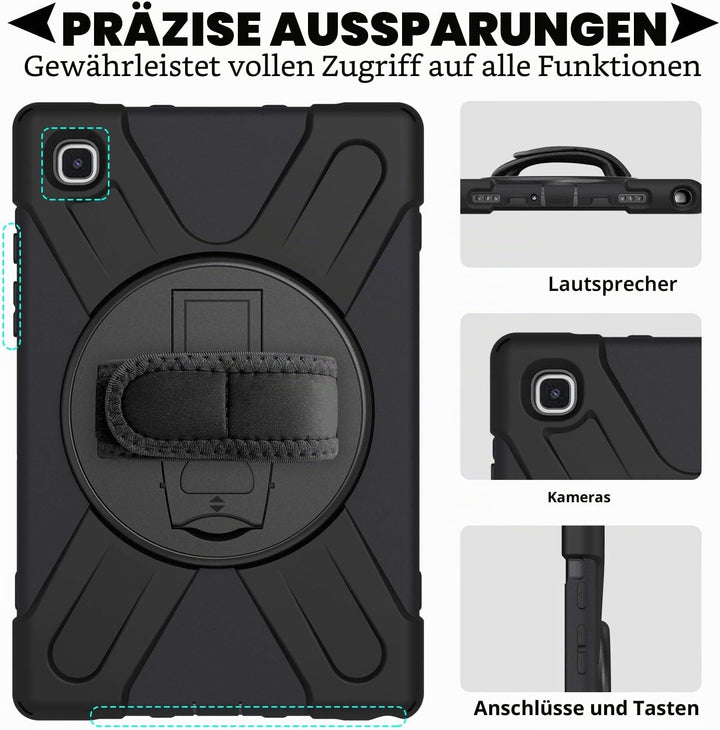 BRAECN für Galaxy Tab A7 Hülle - Samsung Tab A7 10.4" 2020/2022 Schwarz | Stossfeste Schutzhülle, 36