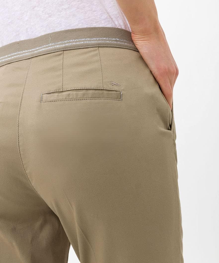 BRAX Damen Style Maron verkürzte Form sportlich-Elegante City Hose, Vintage Khaki
