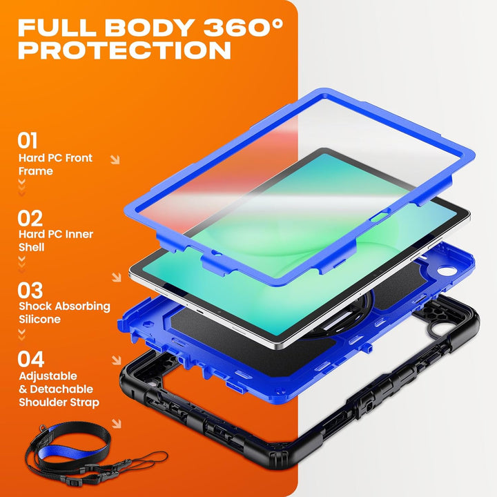 SEYMAC stock Hülle für Samsung Galaxy Tab A11+ Plus/A9+ Plus 11 Zoll 2025/2023, Stossfeste Hülle mit