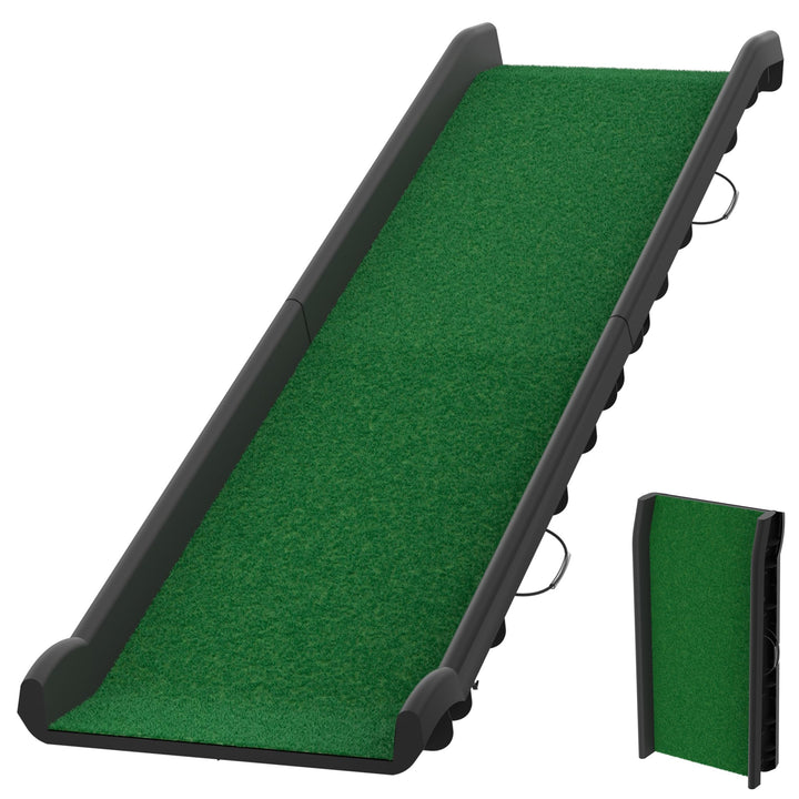 Hunderampe Auto klappbar 156 x 40cm Kunststoff Anti-Rutsch Autorampe Kofferraumrampe für Haustiere H