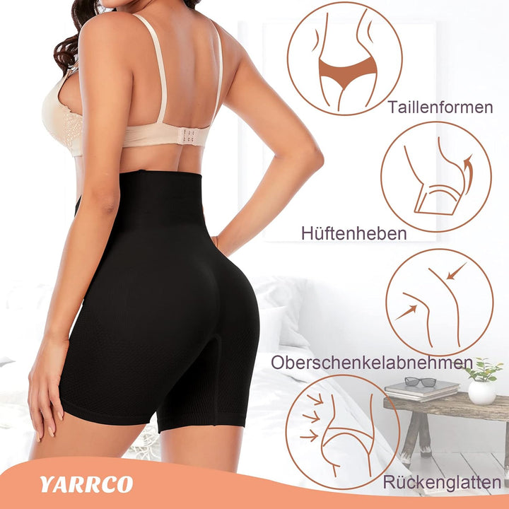 YARRCO Bauchweg Unterhose Damen Shapewear Miederhose Hohe Taille Body Shaper Unterwäsche Nahtlose Mi
