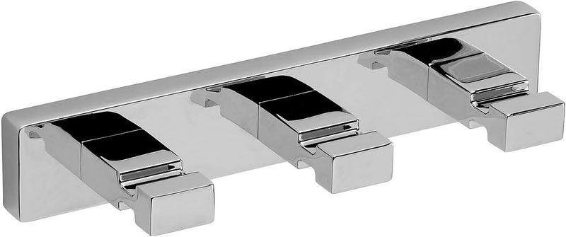 INDA Lea Wandgarderobe, Messing, Weiss, 5 x 17 x 3 cm Dreifach, Dreifach