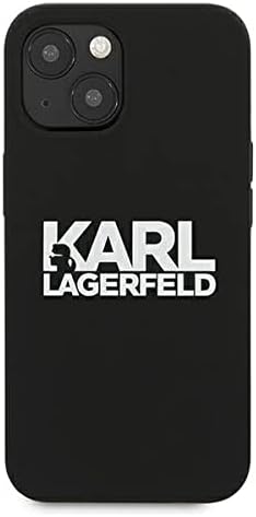 Karl Lagerfeld KLHCP13SSLKLRBK Hülle für iPhone 13 Mini 5,4" Silicone Stack Logo schwarz