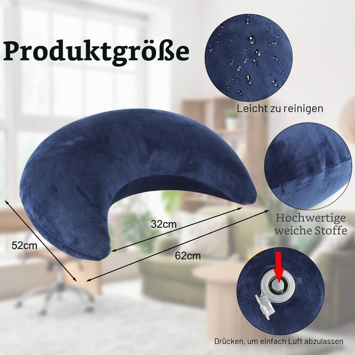 Gaming Kissen Lesekissen, Ergonomic Aufblasbares Armstützkissen für Lange Gaming-Sessions, Häkelkiss
