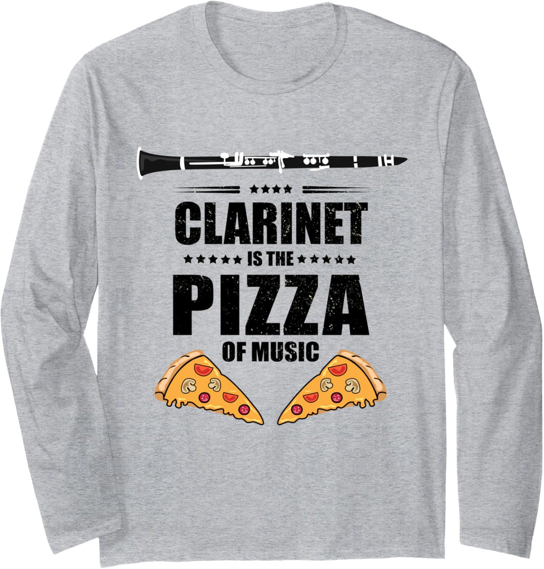 Klarinette ist die Pizza der Musik. Langarmshirt