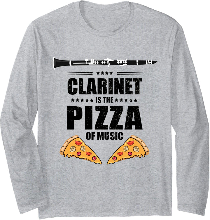 Klarinette ist die Pizza der Musik. Langarmshirt