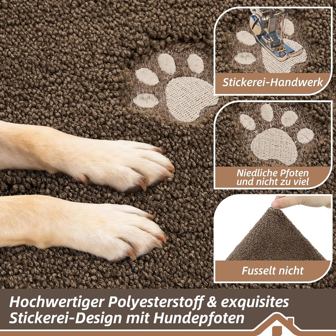 BEQHAUSE Fussmatte Innen, 80 * 120cm Schmutzfangteppich, Schmutzfangmatte Waschbar Eingang Matte Fus