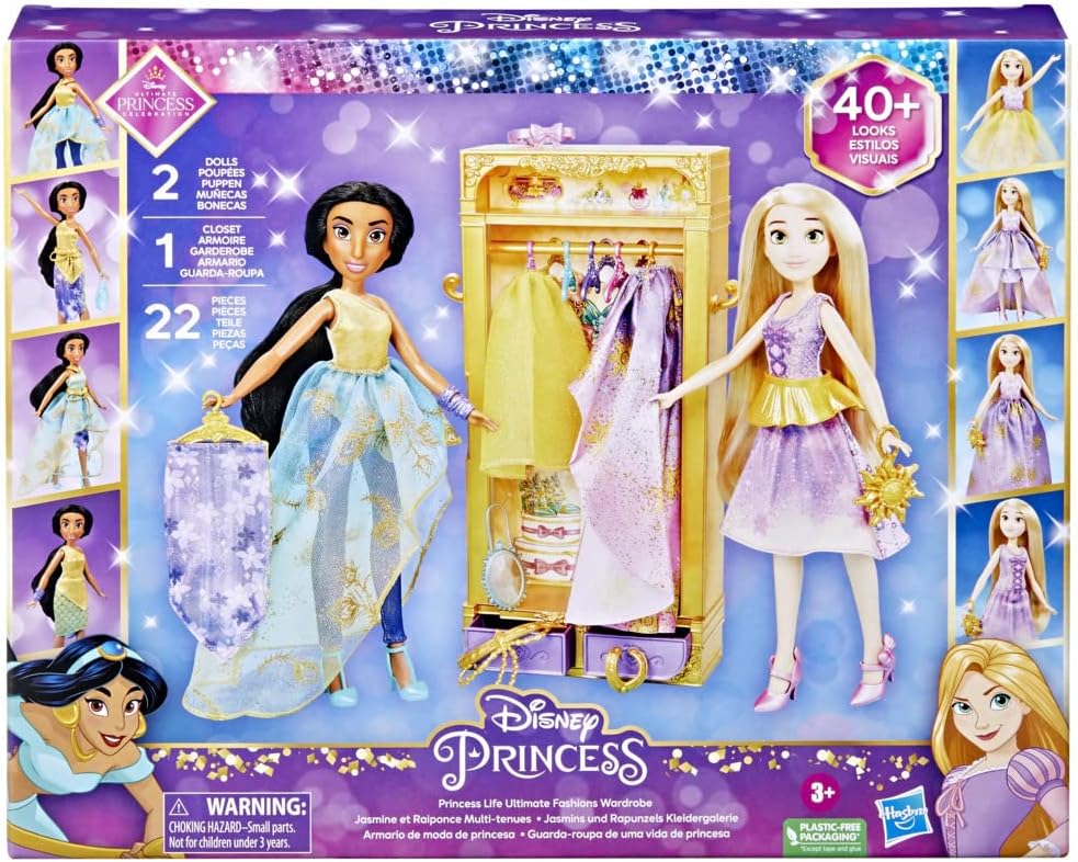 Disney Prinzessin Jasmins und Rapunzels Kleidergalerie, Jasmin und Rapunzel Spielzeug für Kinder ab