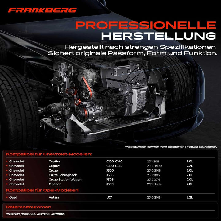 Frankberg Spannrolle Riemenspanner Kompatibel für Captiva Cruze Antara 2.0 2.2L Diesel 2010-2020 251