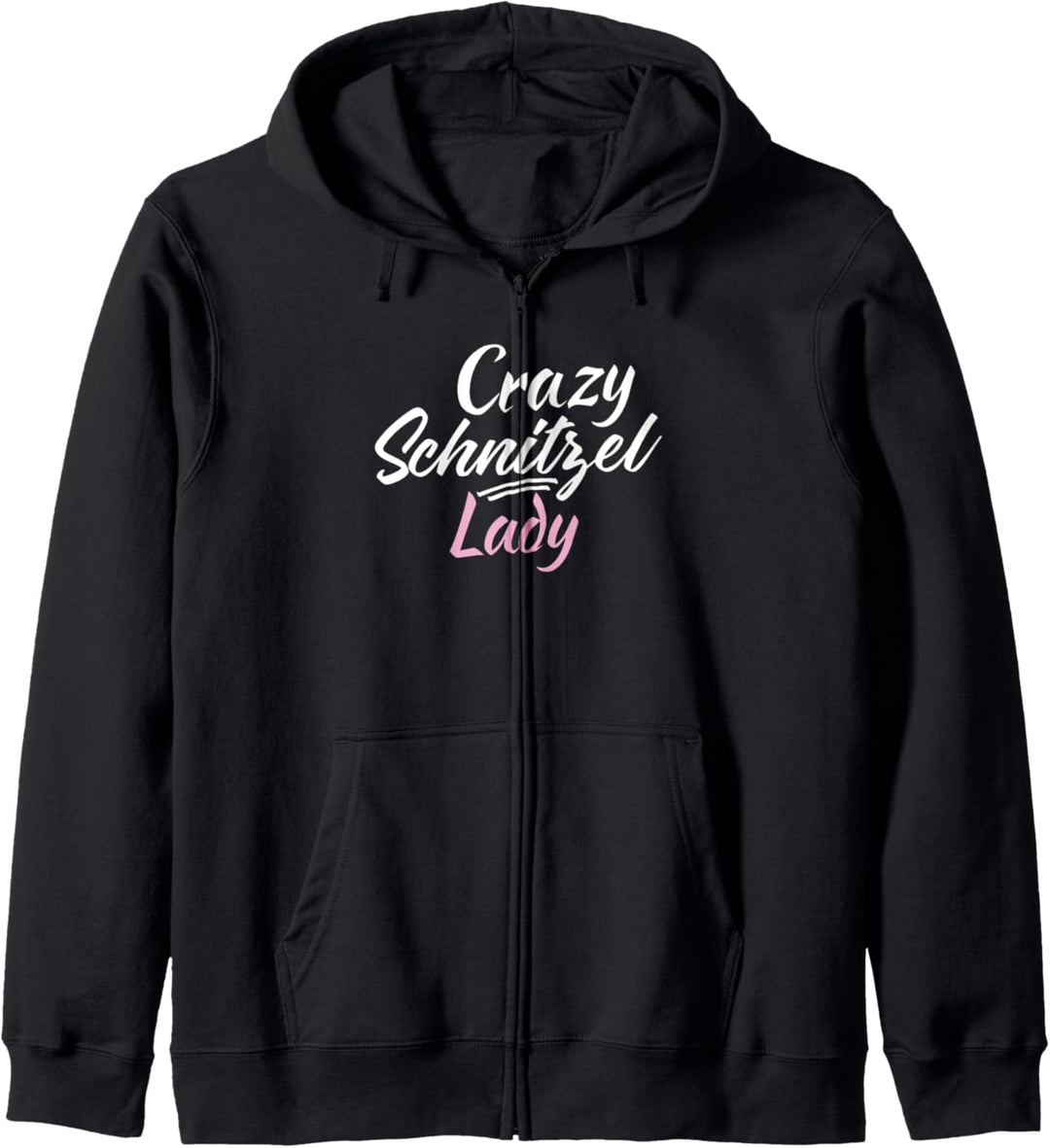 Verrückte Schnitzel Lady lustiger deutscher Schnitzel Kapuzenjacke