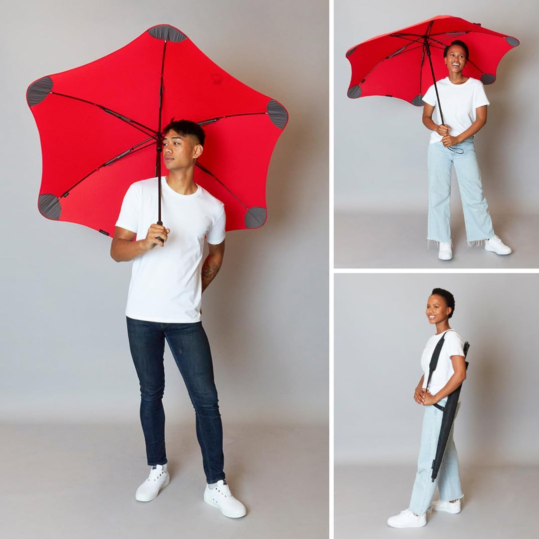 Blunt Executive Stockschirm Regenschirm rot | gross & sturmfest für 2 Personen – 138 cm Ø | Innovati