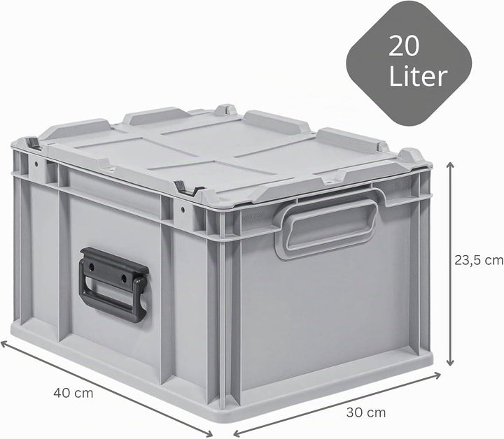 PROREGAL Eurobox NextGen Portable | HxBxT 23,5x30x40cm | 20 Liter | Eurobehälter, Transportbox, Tran