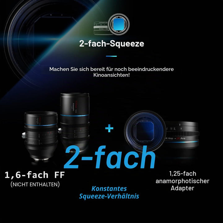 SIRUI 1.25x Anamorphotischer Adapter für SIRUI Cine Objektive 1,25 x Adapter, 1,25 x Adapter
