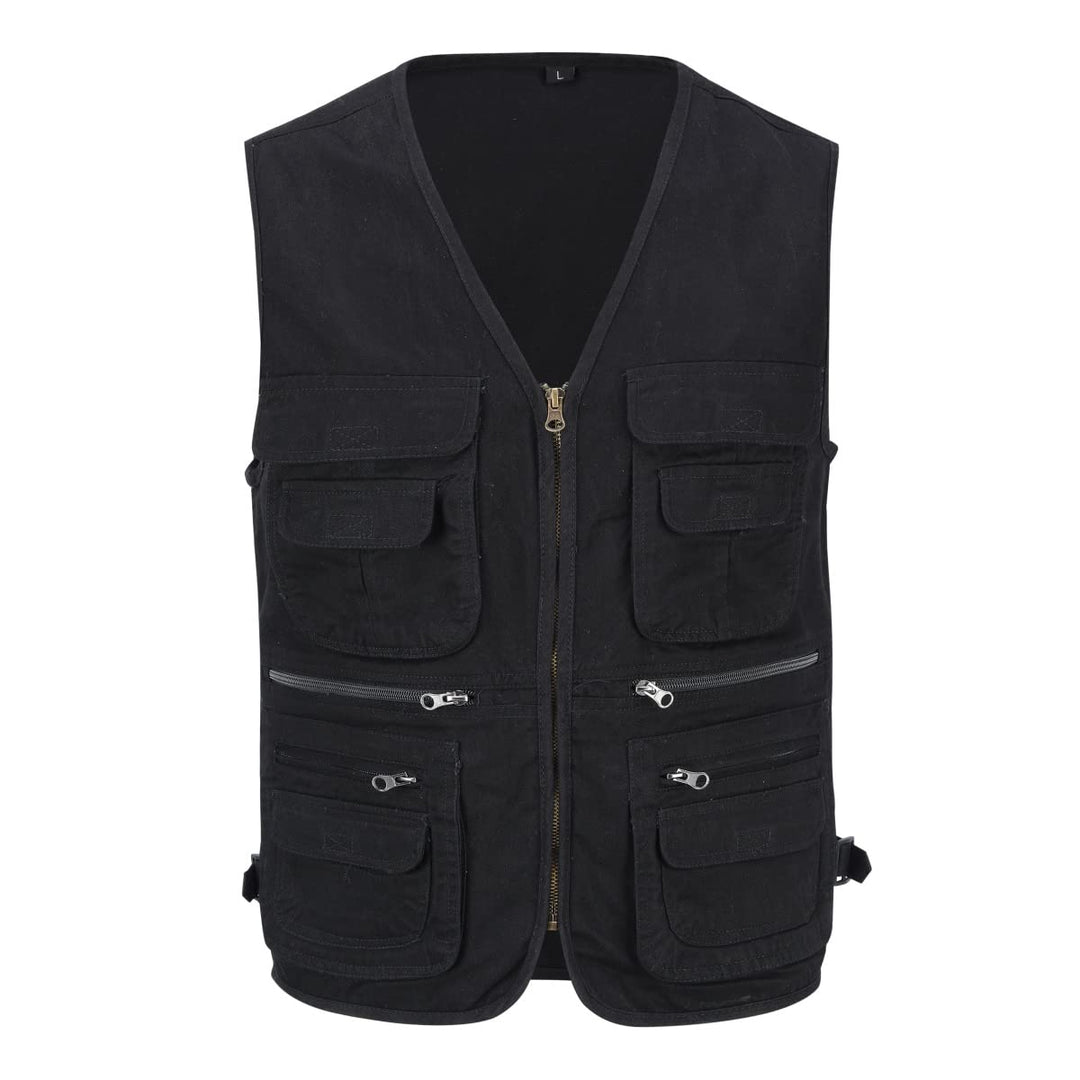 YOUTHUP Anglerweste Herren Outdoor Weste Multi-Tasche Ärmellose Jagd Herrenwesten Leicht Safari Wand