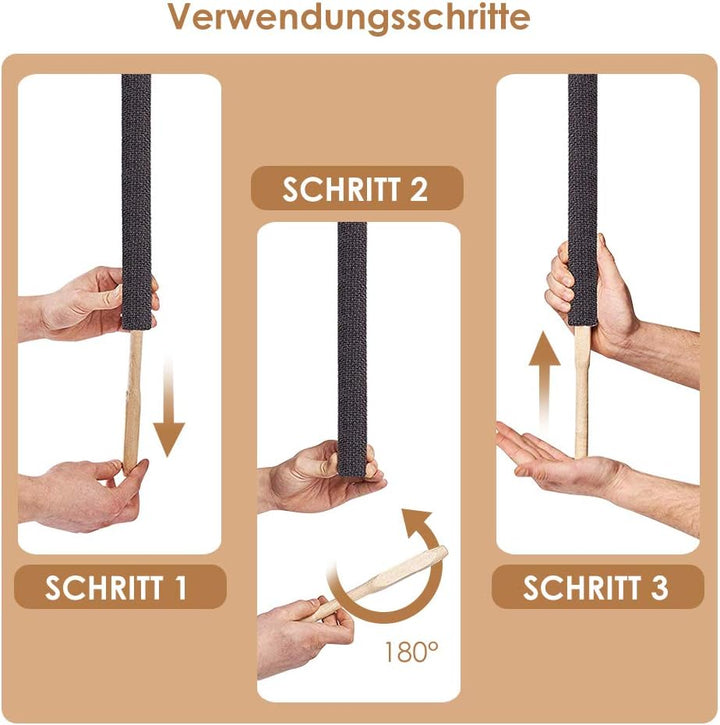 Ikodm Wachsfackeln, 25 Stück mit 90 min Brenndauer Fackeln für Fackelwanderung mit Handschutz, Wachs