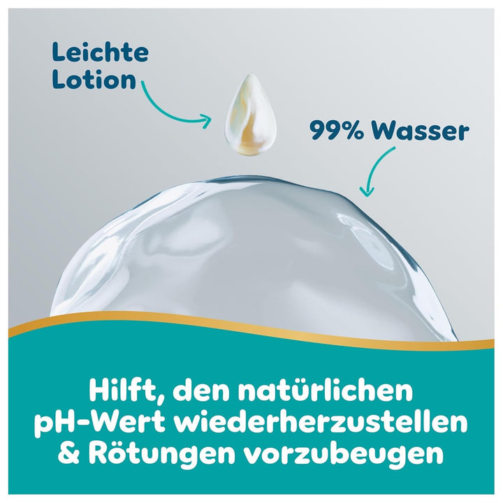 Pampers Aqua Soft Touch Baby-Feuchttücher, 18 Packungen mit 48 Feuchttüchern = 864 Baby-Feuchttücher