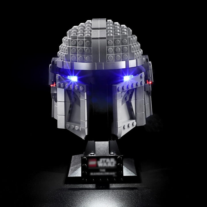 BRIKSMAX Led Beleuchtungsset für Lego Star Wars Mandalorianer Helm - Compatible with Lego 75328 Baus