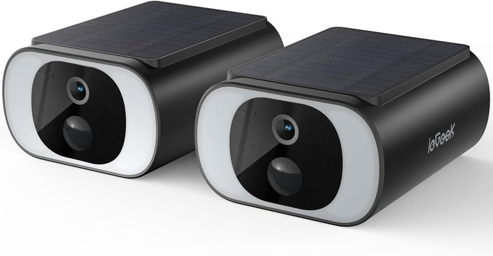 ieGeek 2K Kamera Überwachung Aussen, Integrierte Solarpanel Überwachungskamera Aussen Akku, 2.4Ghz W