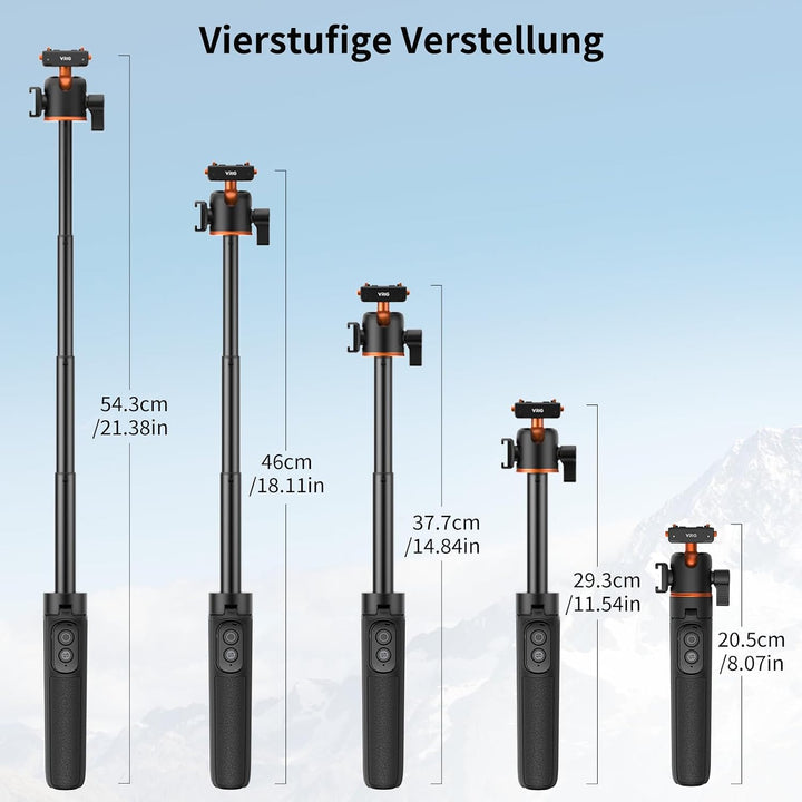 VRIG AC-50 Selfie-Stick Stativ für Insta 360 Ace Pro 2/ Ace Pro/ X5/ X4 Air | 55 cm Verlängerungssta