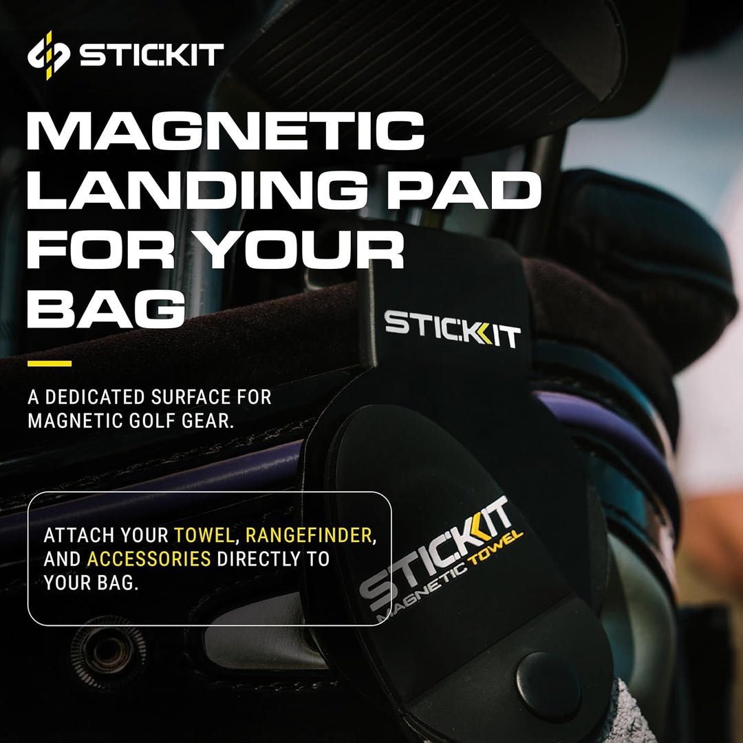 STICKIT Magnetischer Golftaschen-Landeplatz I Metalltaschen-Clip für schnelle und einfache Verwendun