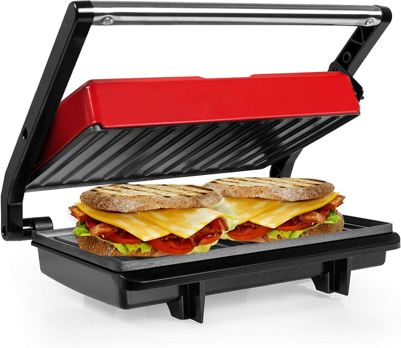 Gotoll Kontaktgrill, Sandwichtoaster,Panini Grill, Panini Sandwich Maker, Elektrogrill Multifunktion