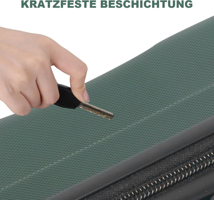 Hartschalenkoffer Set 3 Teilig, Kratzresistente Premium Hartschale, 55 64 74 cm, 360-Grad-Doppelroll