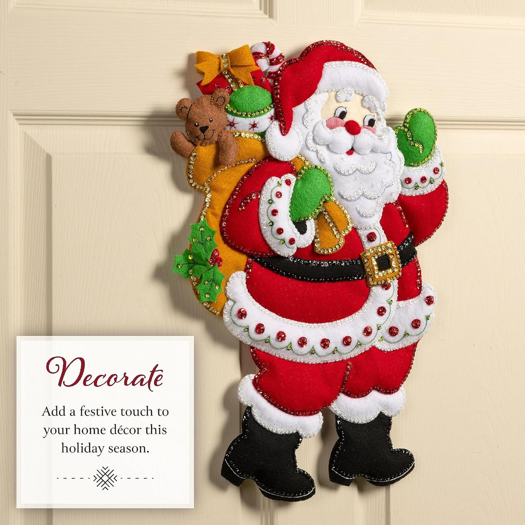 Bucilla, Toys from Santa, Filz-Applikation, Wandbehang, perfekt für DIY Kunst und Handwerk, 89657E