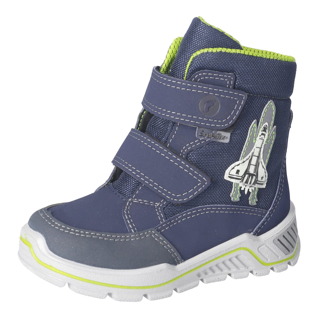 RICOSTA Jungen Winterstiefel ALIX, Boots,WMS:Weit,Sympatex,Glow in The Dark 27 EU Weit Blau 180, 27