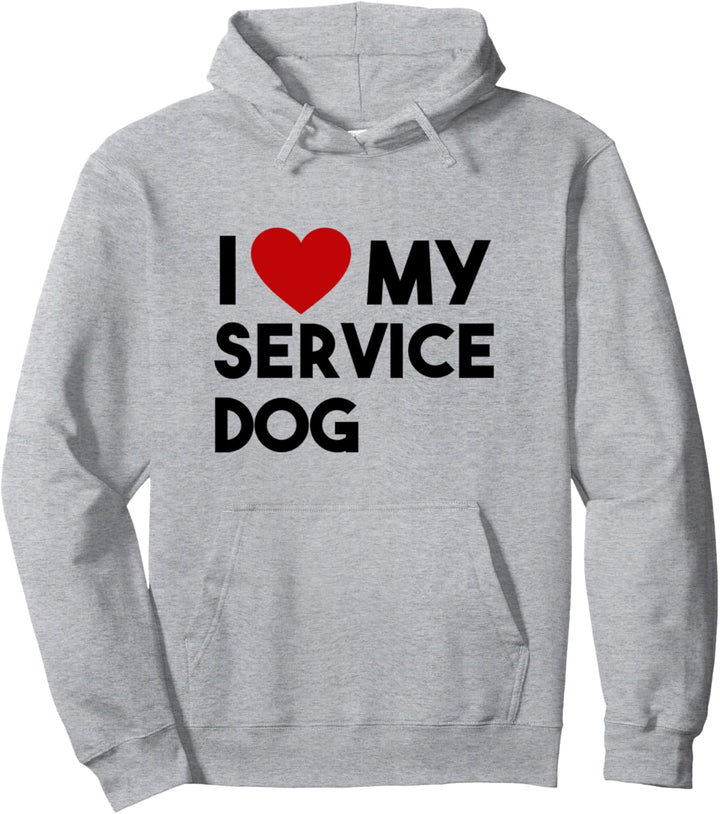 Ich liebe Diensthunde lustige emotionale Unterstützung Pullover Hoodie