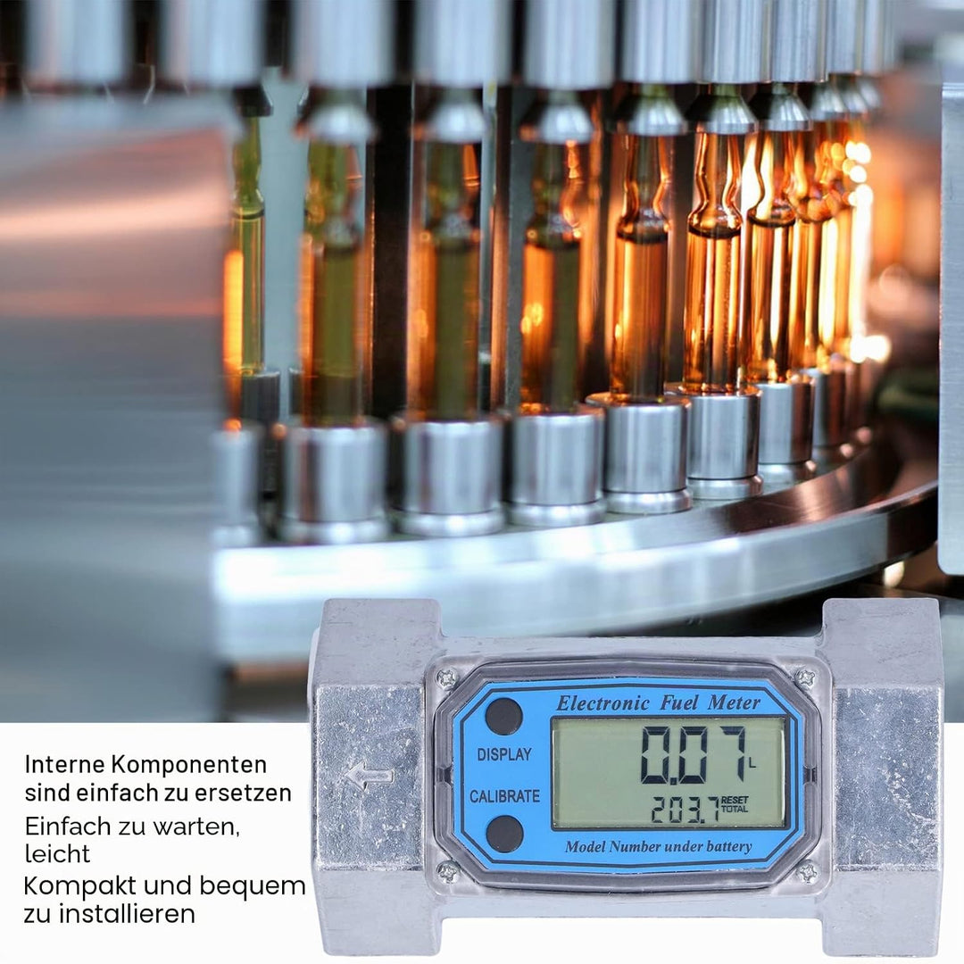 2-Zoll-Turbinen-Durchflussmesser, 35 Bis 200 l/Min. Elektronischer Digitaler Durchflussmesser für Kr