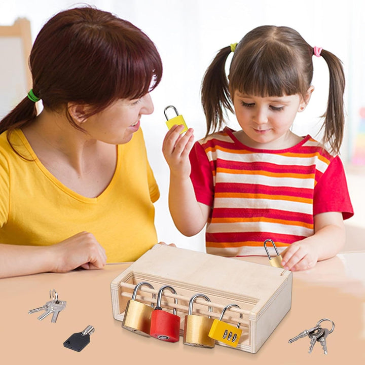 Spielzeugset Mit Schloss Und Schlüssel 19,5 X 12 X 5,7 Cm | Kinder Lernspielzeug Schloss Und Schlüss