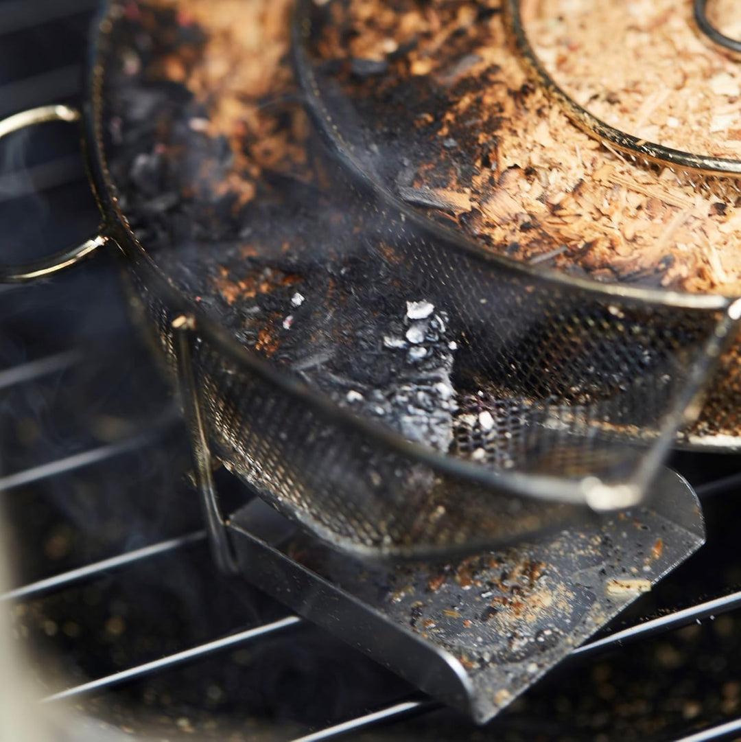 Barbecook Rauchgenerator zum Kalträuchern mit 3 Beuteln Rauchermehl Olive, Whisky und Eiche Kaltrauc