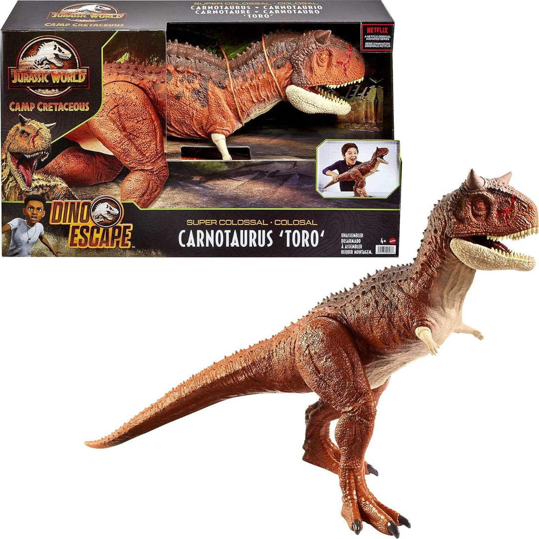Jurassic World HBY86 - Riesendino Carnotaurus Toro-Dinosaurier-Actionfigur, Dinosaurier Spielzeug ab