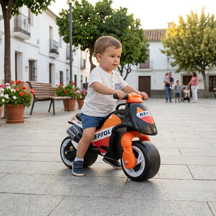 INJUSA - Moto Laufrad Neox Repsol, Ride-On für Kinder von 18 Monaten bis 3 Jahren, mit breite Kunsts