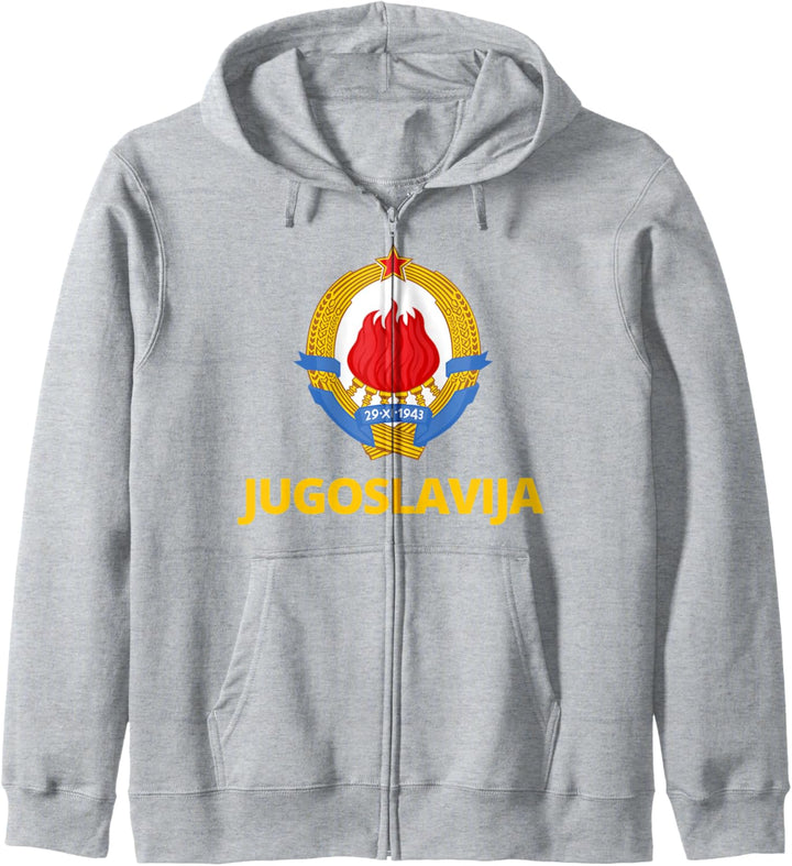 Wappen Jugoslavija Grb gelb Kapuzenjacke