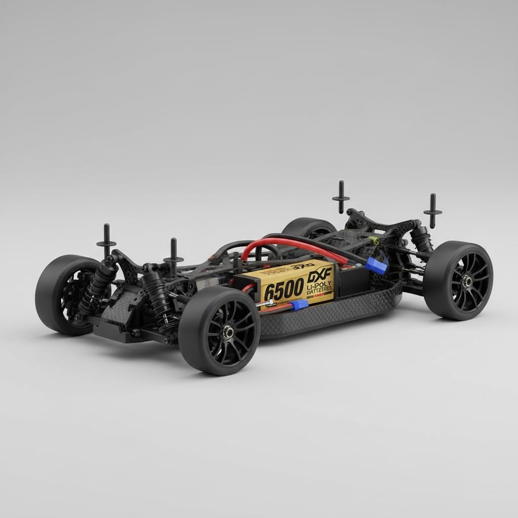 DXF Hochvol 4S 6500mAh 15.2V, 140C, Hardcase mit XT90 Spina per 1:8 Scala RC Auto, Multi-Rotor, RC E