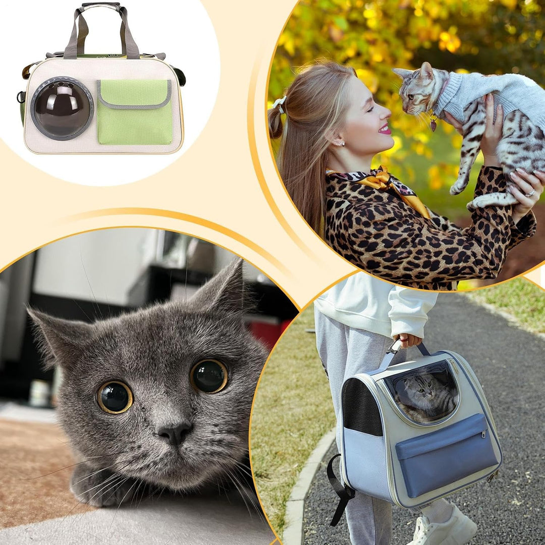 Katzen Transporttasche | Mit Blasenfenster Für Junge Katzen - Stossfest &amp; Atmungsaktiv Für Flugzeug
