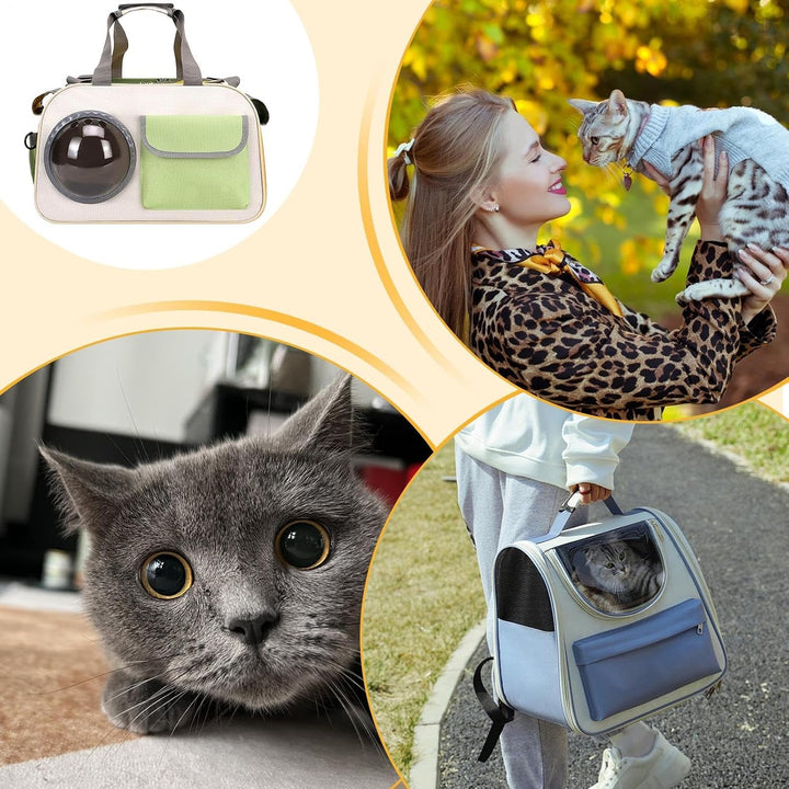 Katzen Transporttasche | Mit Blasenfenster Für Junge Katzen - Stossfest &amp; Atmungsaktiv Für Flugzeug
