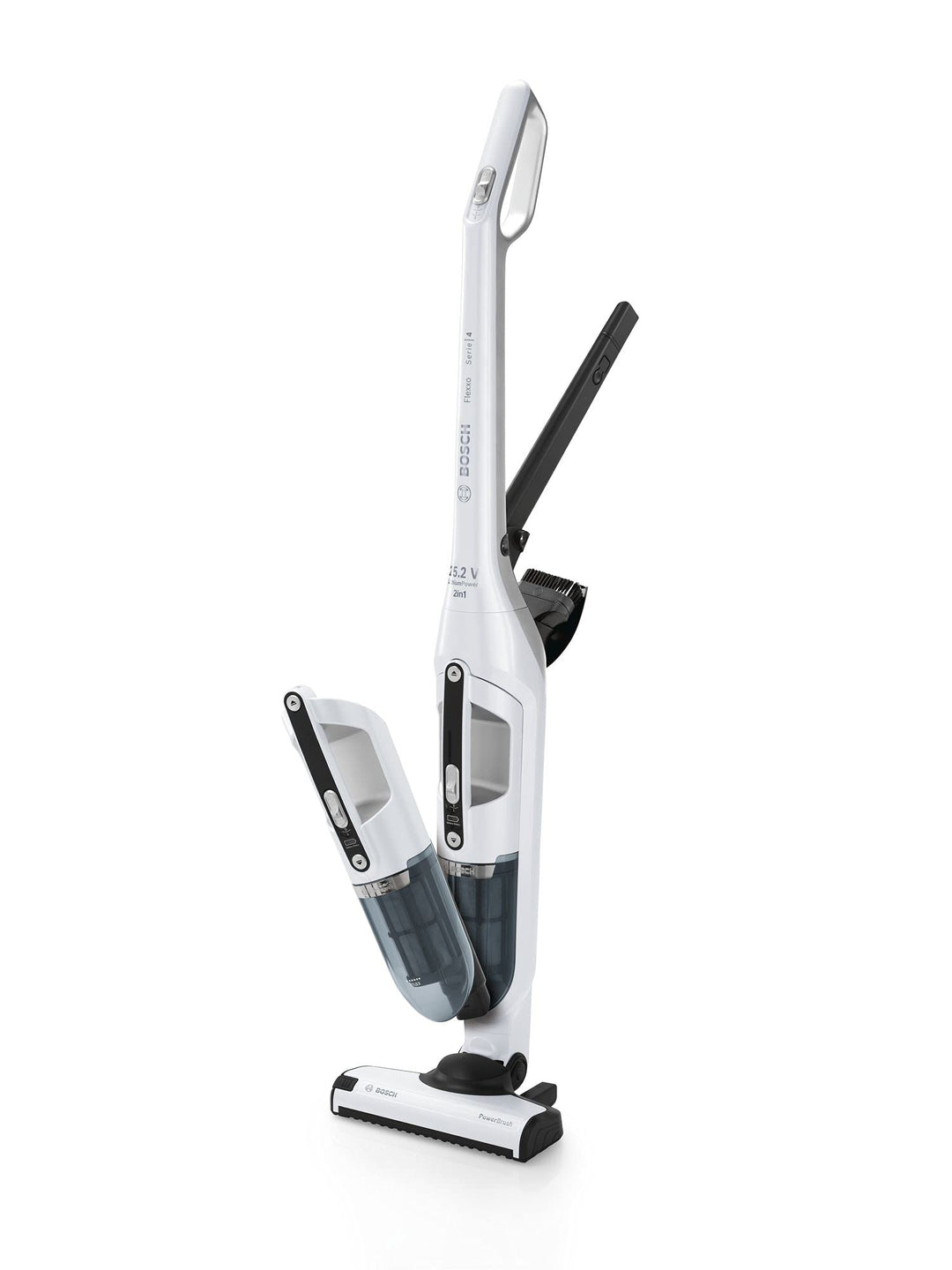 Bosch Serie 4 Akku-Staubsauger Flexxo 25.2V Weiss BBH32551 Polar White Metallic, Polar White Metalli