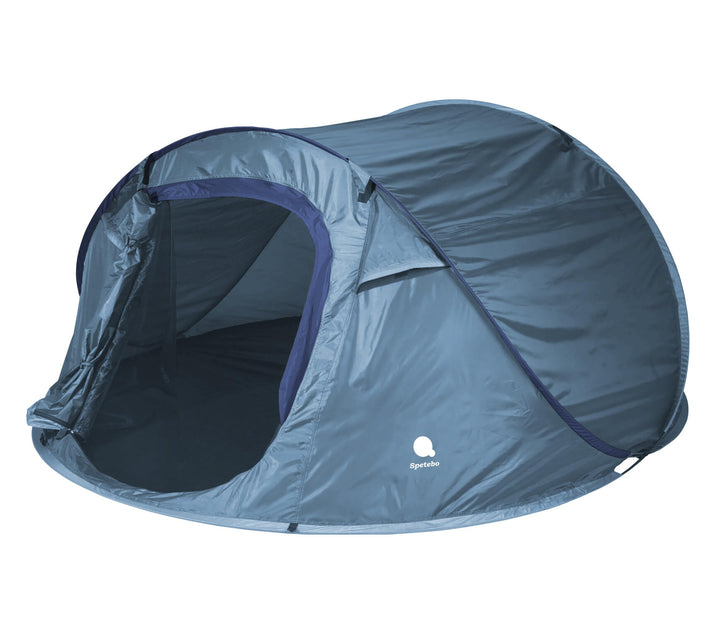 Pop Up Wurfzelt für 2-3 Personen in blau, grün oder Silber - Trekking und Camping Sofortzelt - Autom