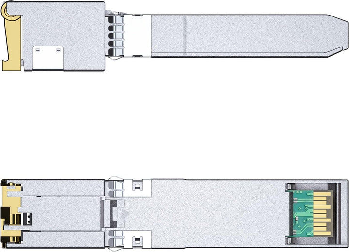 HiFiber 10Gb SFP+ RJ45 Transceiver, 10Gbase-T SFP+ Ethernet Kupfer Modul unterstützt 10G/5G/2,5G, CA