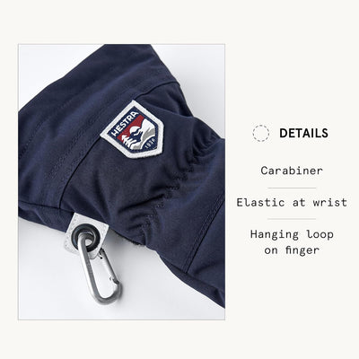 HESTRA Herren-Armee-Heli-Ski-Handschuhe aus Leder 7 navy, 7 navy